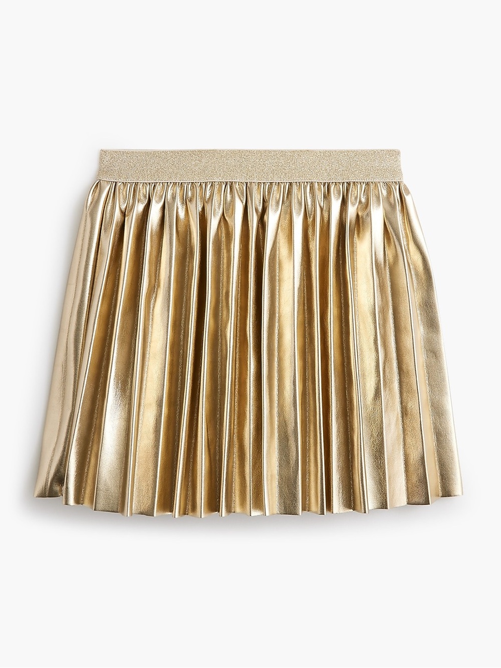 J. Crew Girls' faux-leather pleated skirt - NWOT Size 4